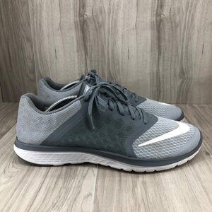 Nike FS Lite Run III Sneakers Mens 12 Gray Mesh Lace Up Shoes